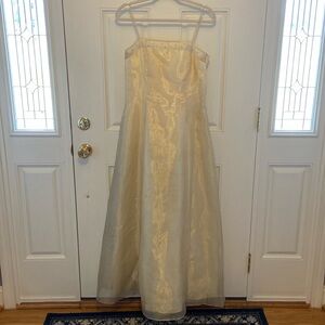Roberta elegant champagne dress with embellishments
